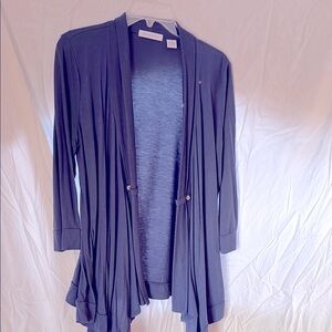 Liz Claiborne Blue Open Front Cardigan Sweater